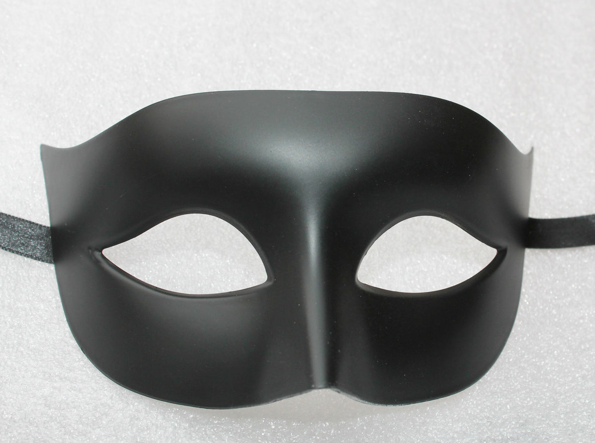 MATT BLACK QUALITY MENS OR LADIES MIDNIGHT VENETIAN MASQUERADE PARTY EYE MASK