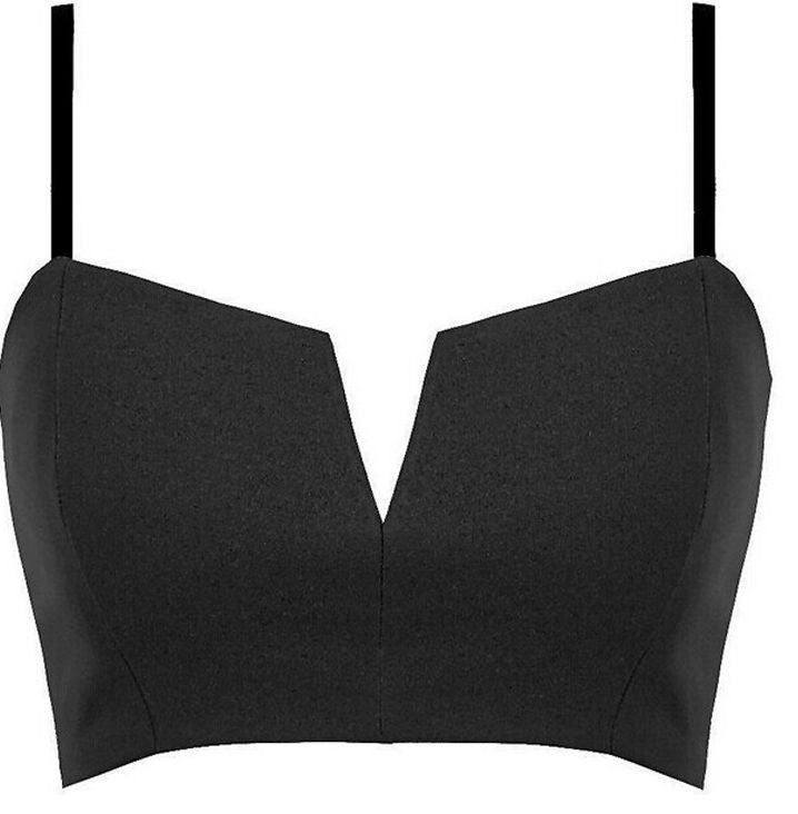 Choice of 3 Colours Summer Beach Wear Crop Cropped Top Zip Back 12-14