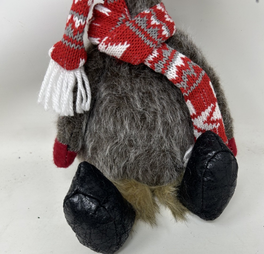 Christmas Festive Sitting Renton Rat & Hat Scarf Weighted Base Approx 48cm Tall
