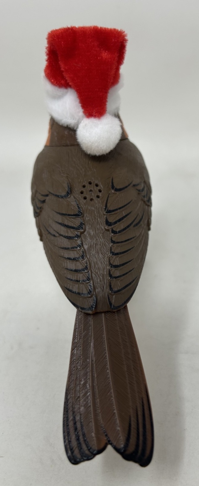 Christmas Singing Robin with Hat Decoration Beak Neck & Body Move and it Sings