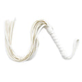 Leather Whip in Two Colours White or Pink 45cm Long Erotic Dominatrix