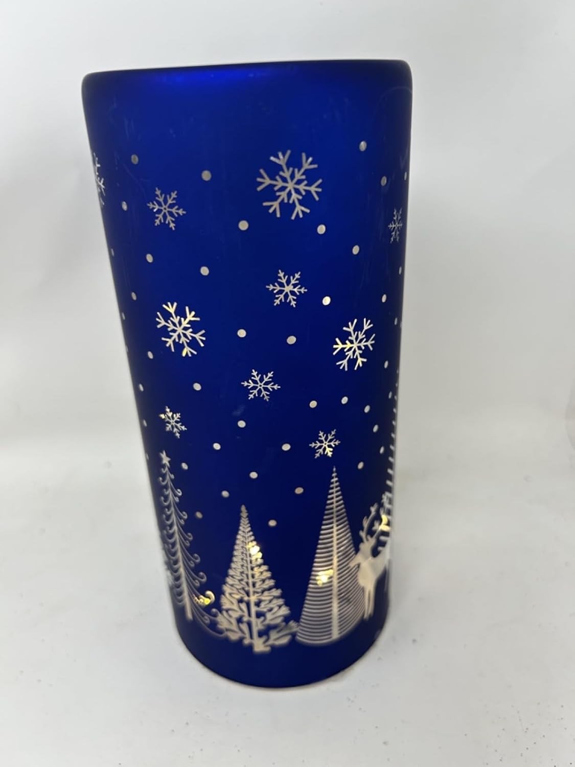 Sapphire Blue LED Light Up Christmas Reindeer Winter Forest Decoration on Timer