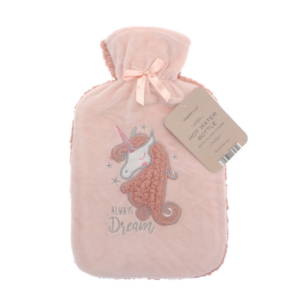 Unicorn Gin Prosecco Sheep Hottie Foxy Snuggle Up Hot Water Bottle With Cover