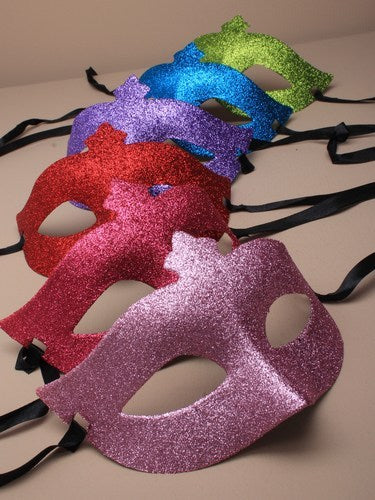 Choice of 3 Colours Glitter Venetian Masquerade Party Ball Carnival Eye Mask