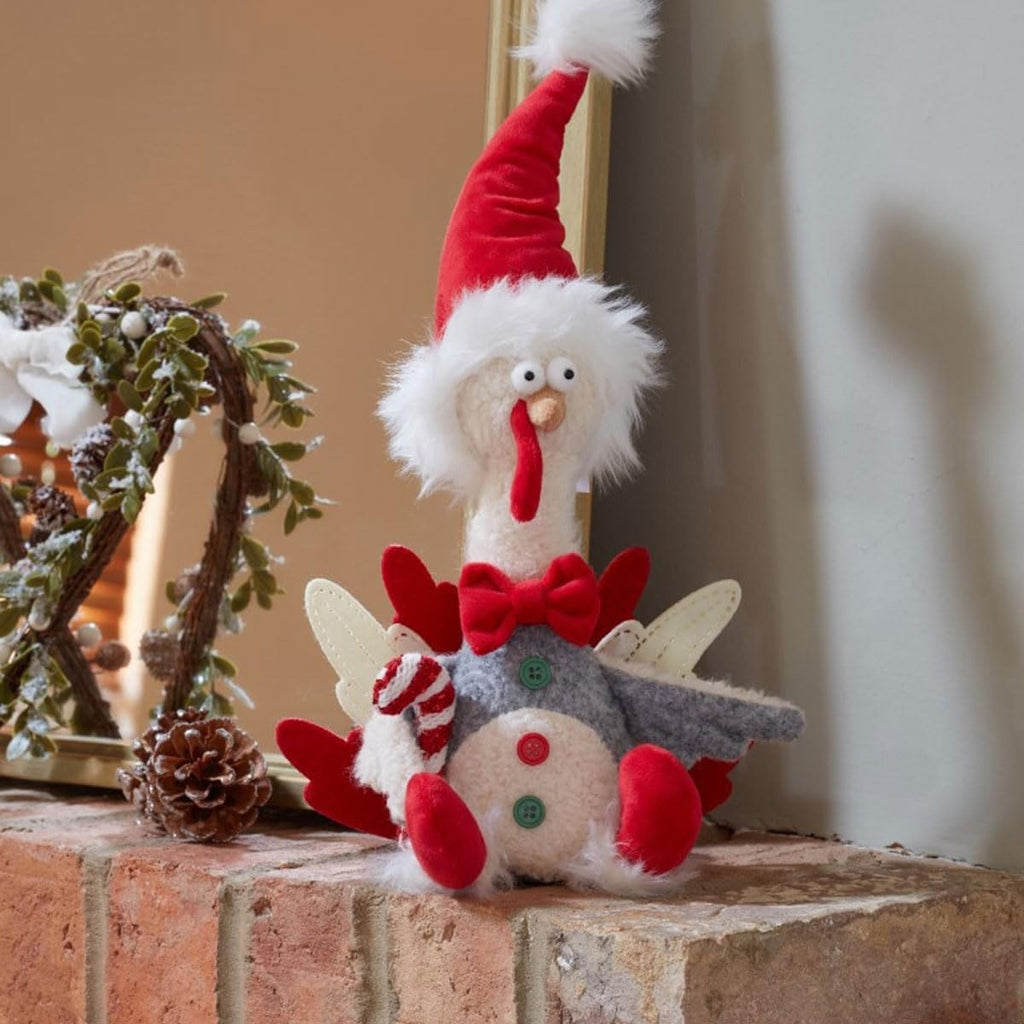 Christmas Sitting Giblet George Turkey with Hat Weighted Base Approx 36cm Tall