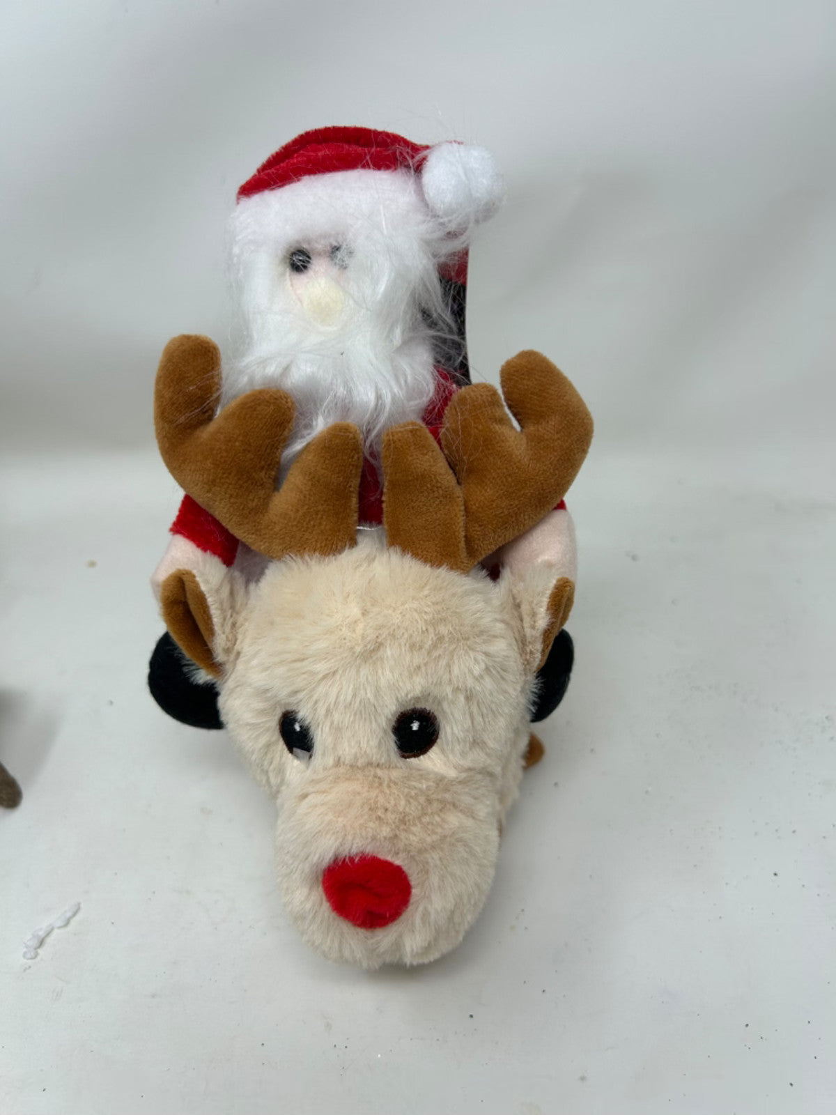 Choice of 2 22cm Tall Animated Musical Santa on Rudolph the Red Nose Reindeer
