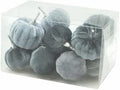 Set of 12 Grey Pumpkin Halloween Decorations in Presentation Pack