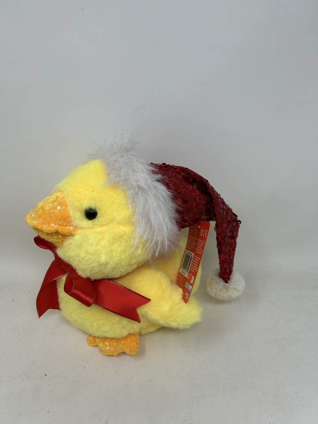 Super Soft Christmas Cuddly Plush Sparkle Duck Freestanding 20cm Tall Sequin Hat