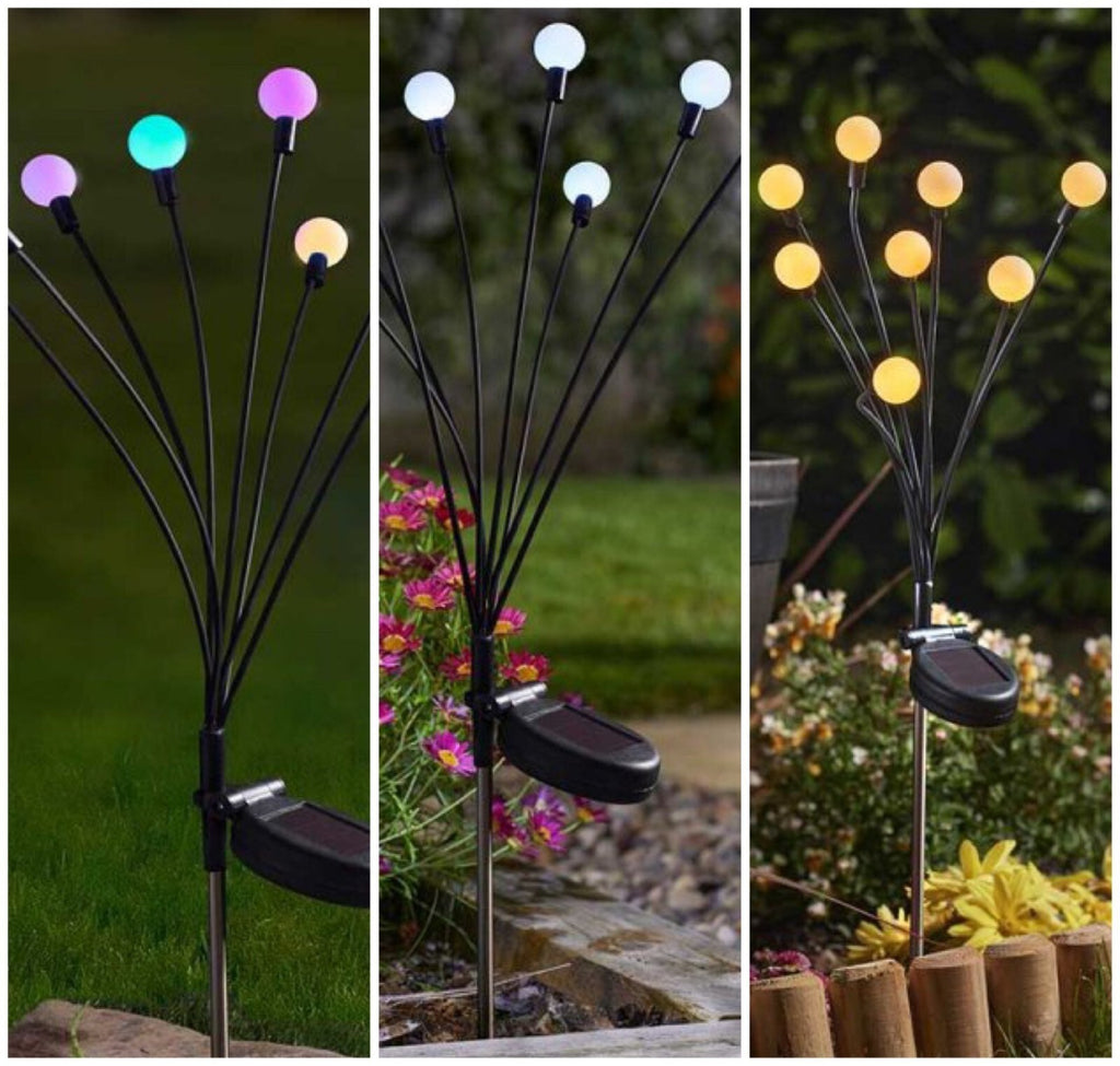 Smart Garden 8 Stem Solar Powered GloGlobes Choose Warm White Or Multi Coloured