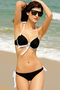 Lovely Quality Ladies Padded Push Up Stylish Bikini Set Black & White Size 8-10