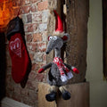 Christmas Festive Sitting Rat a Louis & Hat Scarf Weighted Base Approx 67cm Tall