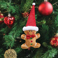 Gingerbread Man with Long Hat Hanging Christmas Decoration 13cm Tall exc Loop