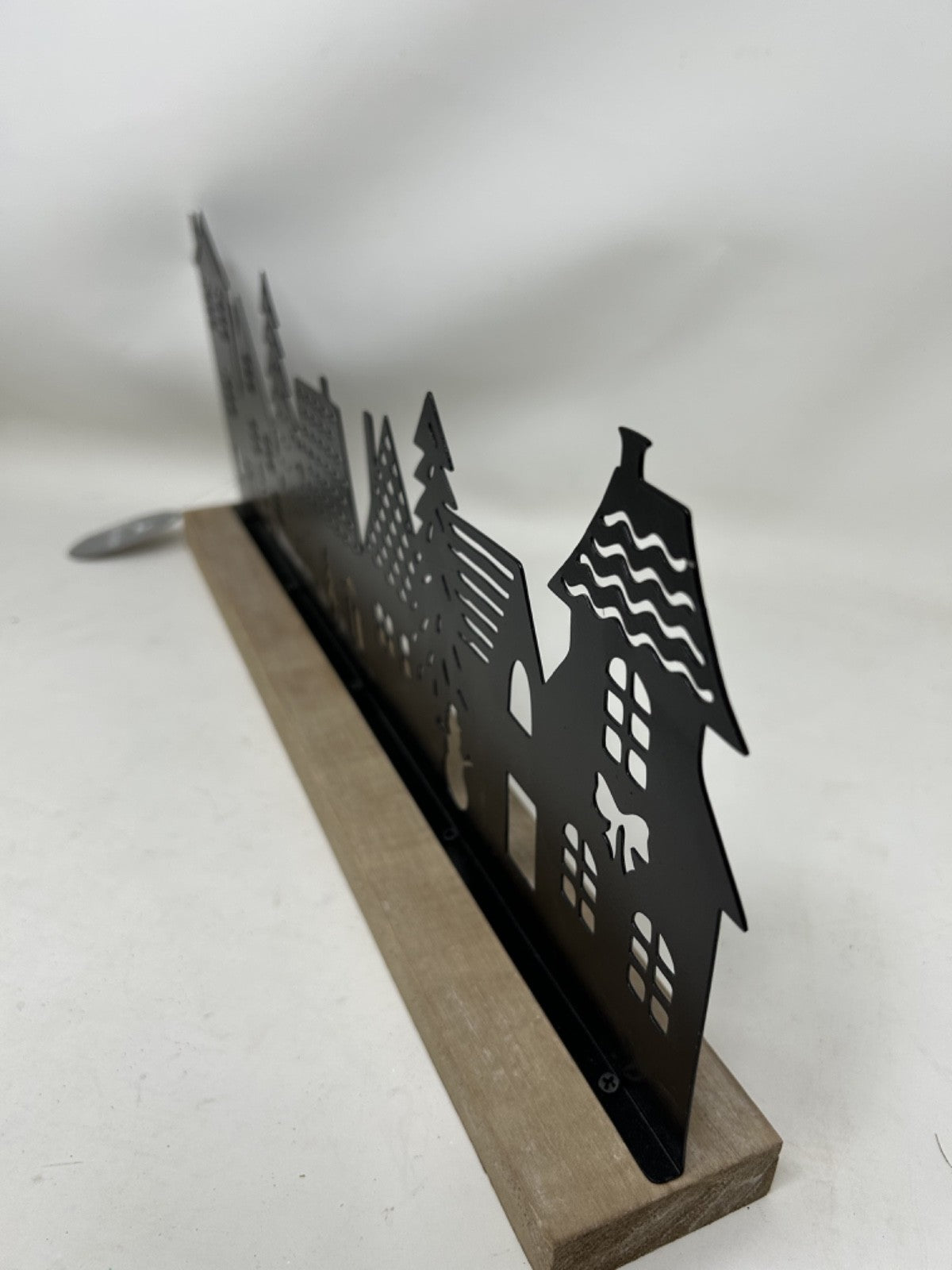 Lge Christmas Festive Black Metal Christmas Table Top Silhouette Decoration 44cm