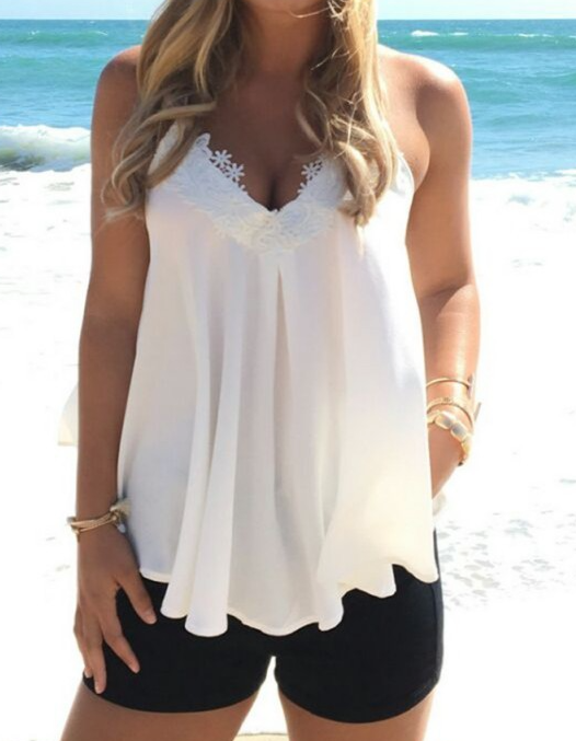 Choice Cream or Blue Summer Beach Loose Bikini Cover Up Top 10-12 Crochet Neck