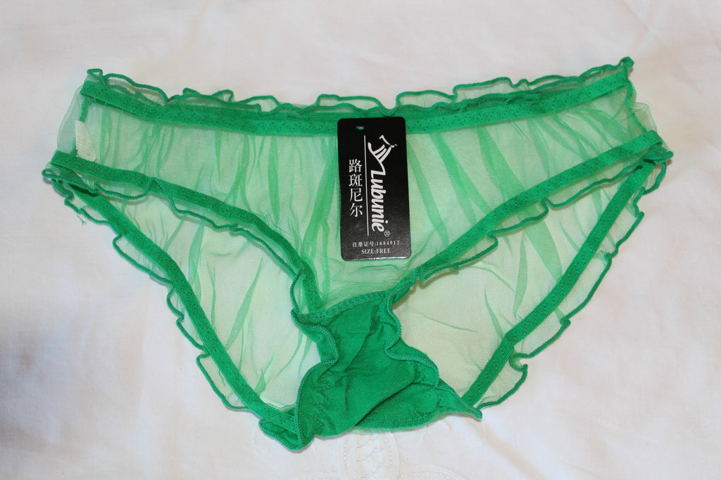 Ladies Sheer Mesh Transparent Net Sexy Knickers Panties Briefs Elasticated 8-12