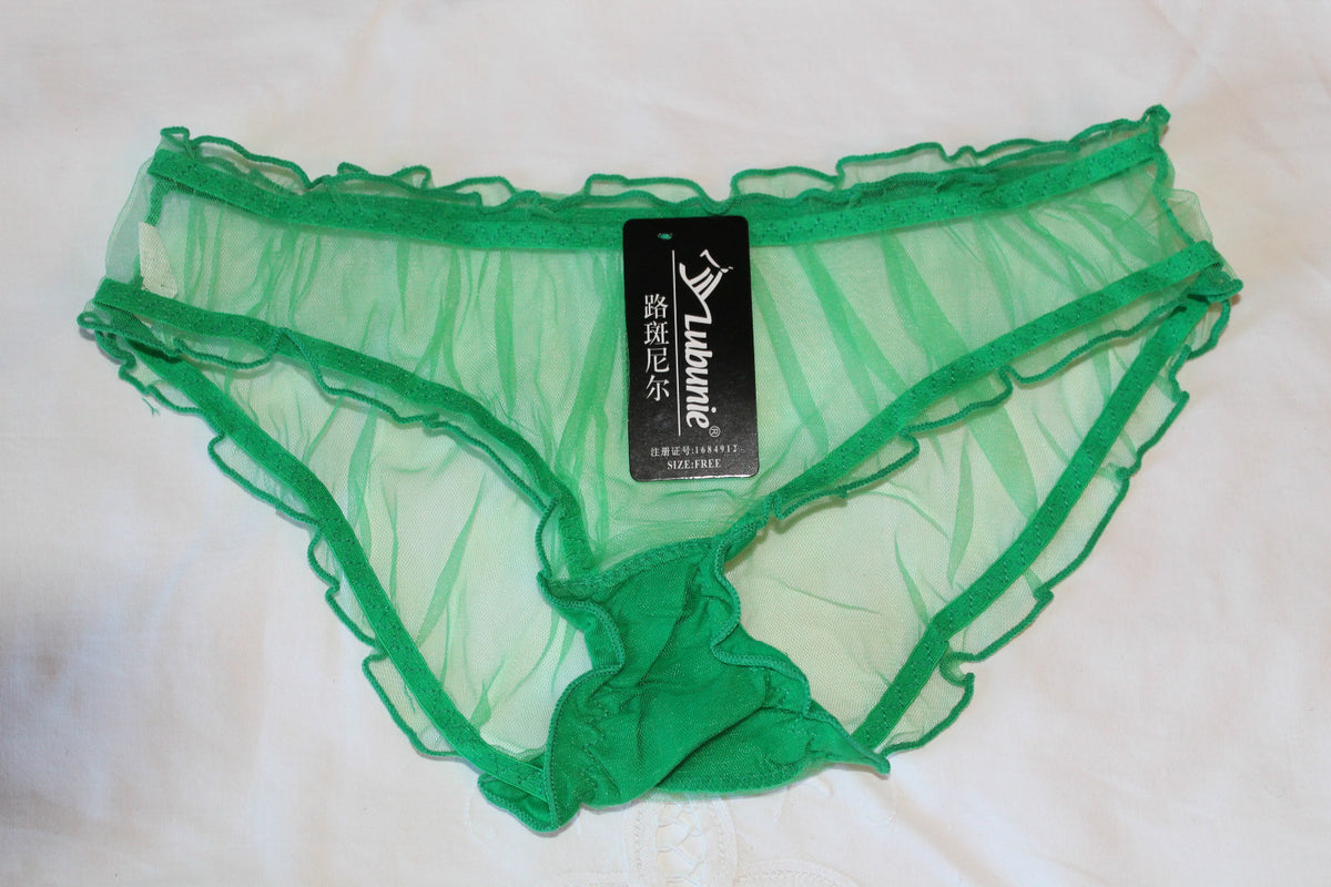Ladies Sheer Mesh Transparent Net Sexy Knickers Panties Briefs Elasticated 8-12