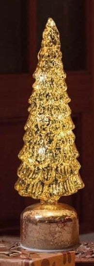 Choice of 3 Colours Christmas 10 LED Light Up Spinning Wonder Tree 34cm Tall