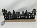 Lge Christmas Festive Black Metal Christmas Table Top Silhouette Decoration 44cm