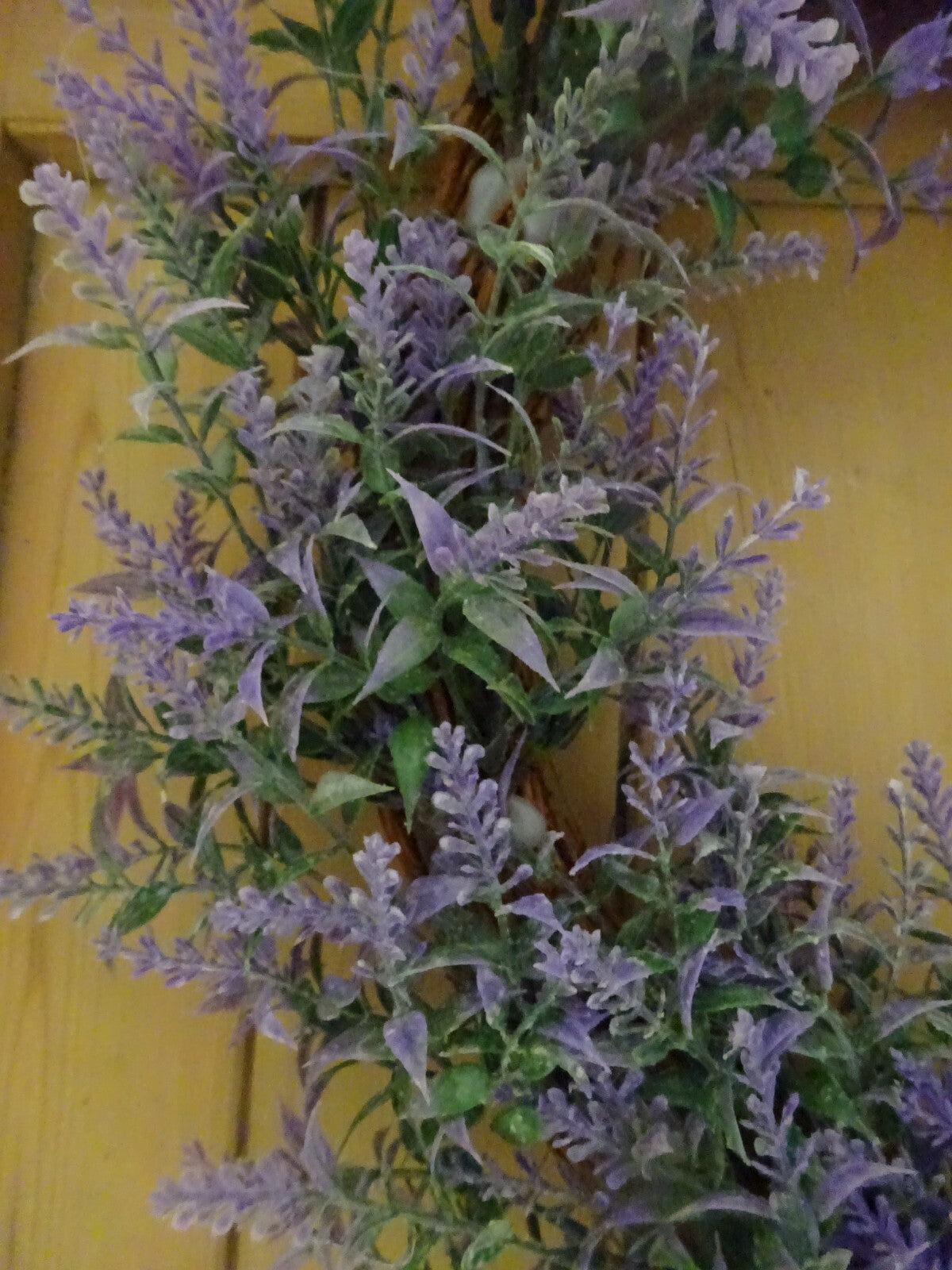 Large Realistic Artificial Floral Arrangement Lavender Herb Wreath 50cm Diameter