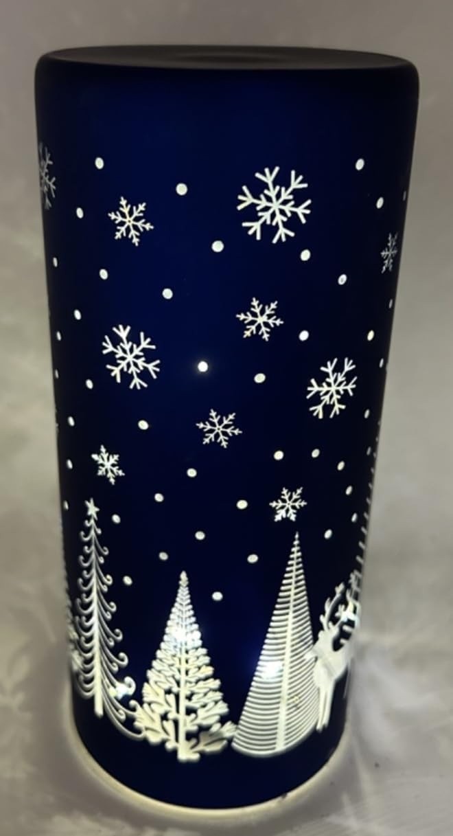 Sapphire Blue LED Light Up Christmas Reindeer Winter Forest Decoration on Timer