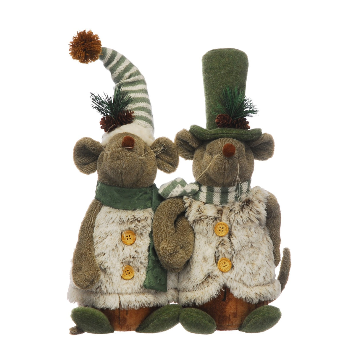 Choice of 2 Cute Freestanding Mouse Ornament Figurine Weighted Base 40cm Tall