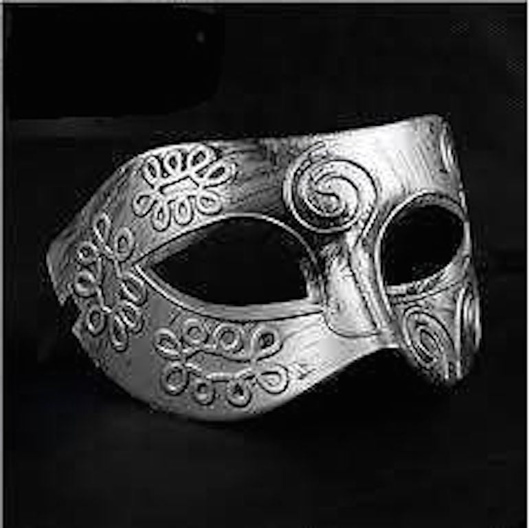 Choice of either Gold or Silver Roman Greek Mens Adult Masquerade Soldier Mask