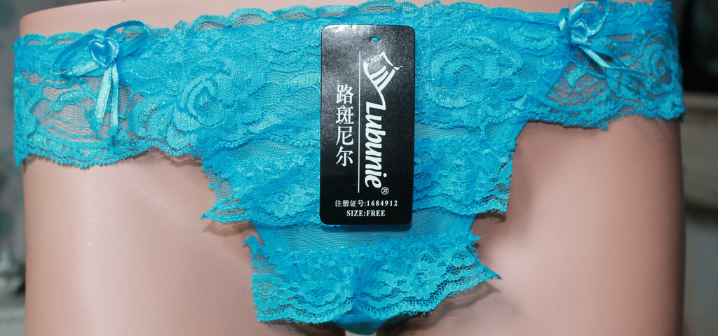 Choice of 2 Colours Sexy Ladies Panties Briefs Thong Frilly Lace & Hearts 8-12