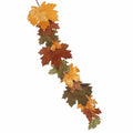 Autumn Collection Velvet Mixed Leaves Garland Decorative & Halloween 150cm Long