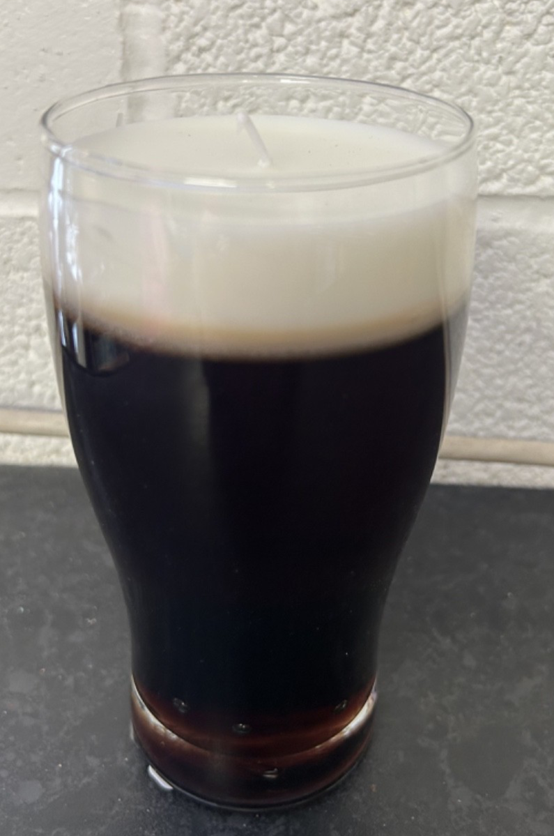 Christmas Festive Full Size Stout Glass Gel Candle 16cm Tall x9cm Wide Gift Idea