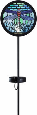 Smart Solar Powered Tiffany Dragonfly Stake Garden Lighting 89 x 15cm Cool White