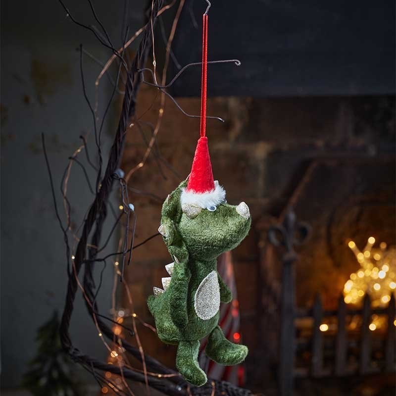 Cute  Festive Dino Dinosaur Hanging Pendant 18cm Ornament Decoration Tree