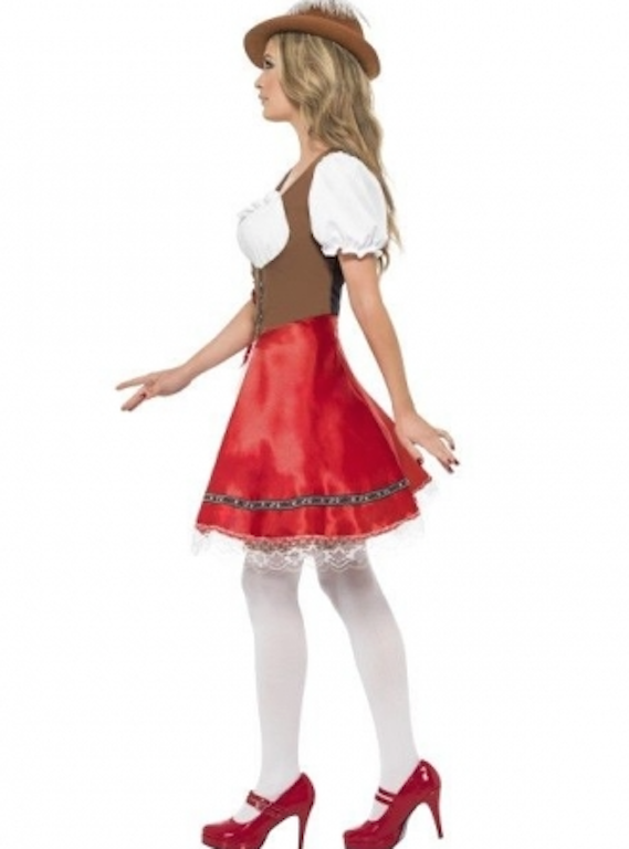 Ladies Octoberfest/Oktoberfest German Beer Festival Costume 12-14 Dress & Hat