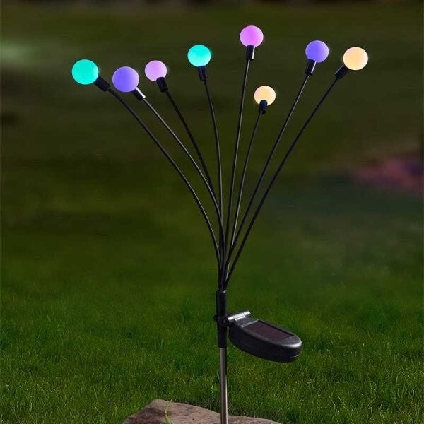 Smart Garden 8 Stem Solar Powered GloGlobes Choose Warm White Or Multi Coloured