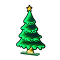 Christmas Tree Infinity Effect 3D LEDs Light 60cm Tall Freestanding Double Sided