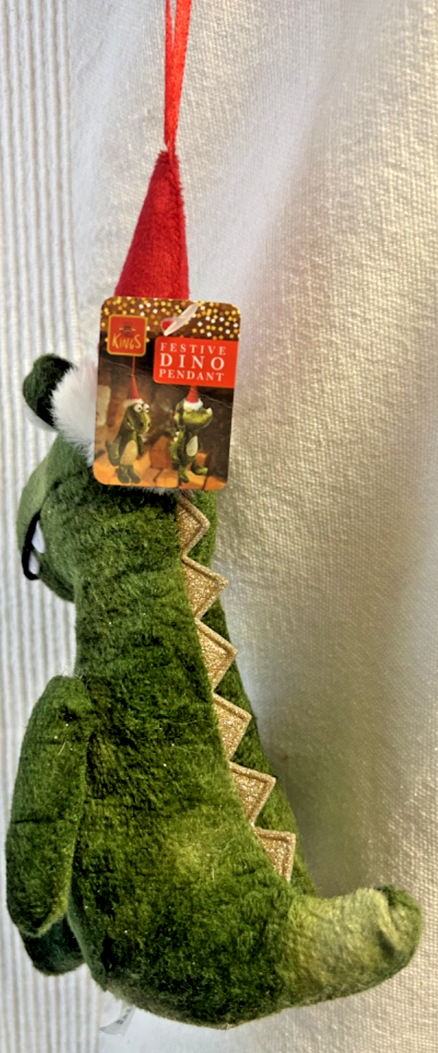 Cute  Festive Dino Dinosaur Hanging Pendant 18cm Ornament Decoration Tree