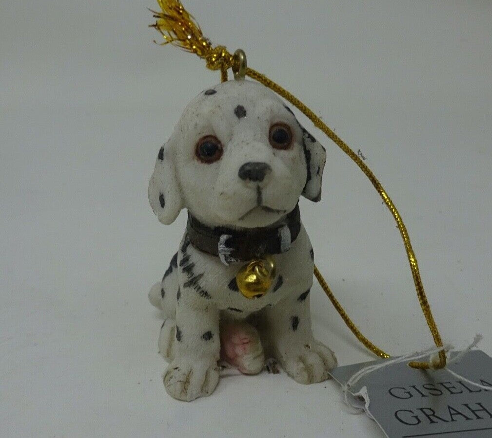 Choice of 2 Resin Dog Hanging Christmas Yorkshire Terrier or Dalmation Puppy