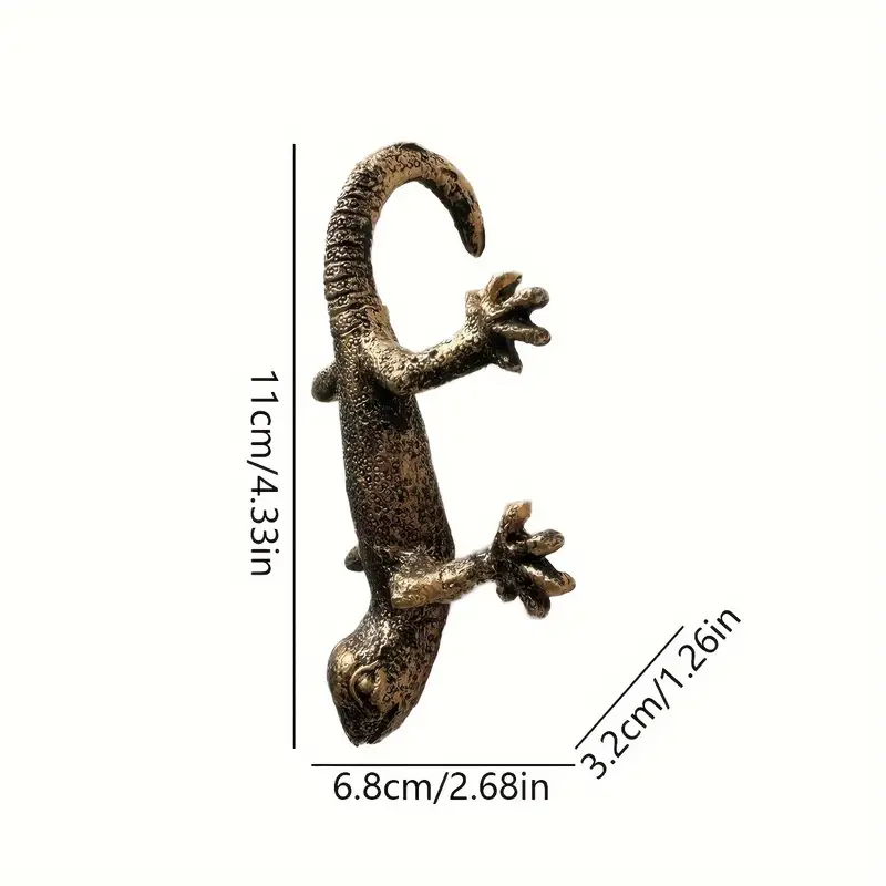 Indoor or Outdoor Use Detailed Resin Plant Pot Hanger Gecko Lizard 11cm x 6.8cm