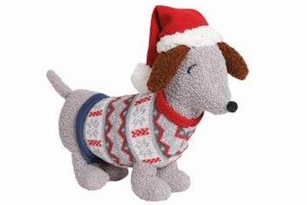 Cute Freestanding Dachshund Ornament Figurine Door Stop Hat Jumper 32cm Long