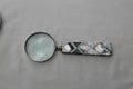 Handcrafted Handmade Mother of Pearl & Shell Magnifying Glass 3" 7.5cm Diameter