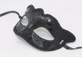 MASQUERADE BALL MASK VENETIAN PARTY EYE MASK JET GLOSS BLACK CARNIVAL