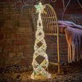Christmas Festive Opal Light LED Starbelisk Star Tree 80cm Tall 5m Mains Cable