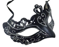SILVER & BLACK RIALTO VENETIAN MASQUERADE PARTY CARNIVAL EYE PROM BALL FACE MASK
