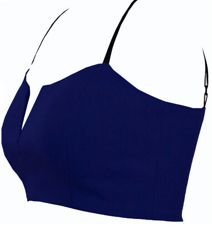 Choice of 3 Colours Summer Beach Wear Crop Cropped Top Zip Back 12-14