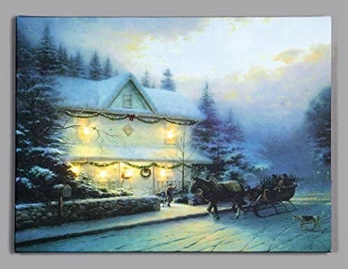 Home for the Holidays Christmas LED Picture, 40 × 30cm
