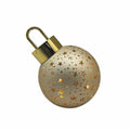 Christmas Decoration LED Light Up Gold Glass Freestanding Star Bauble 12cm Globe