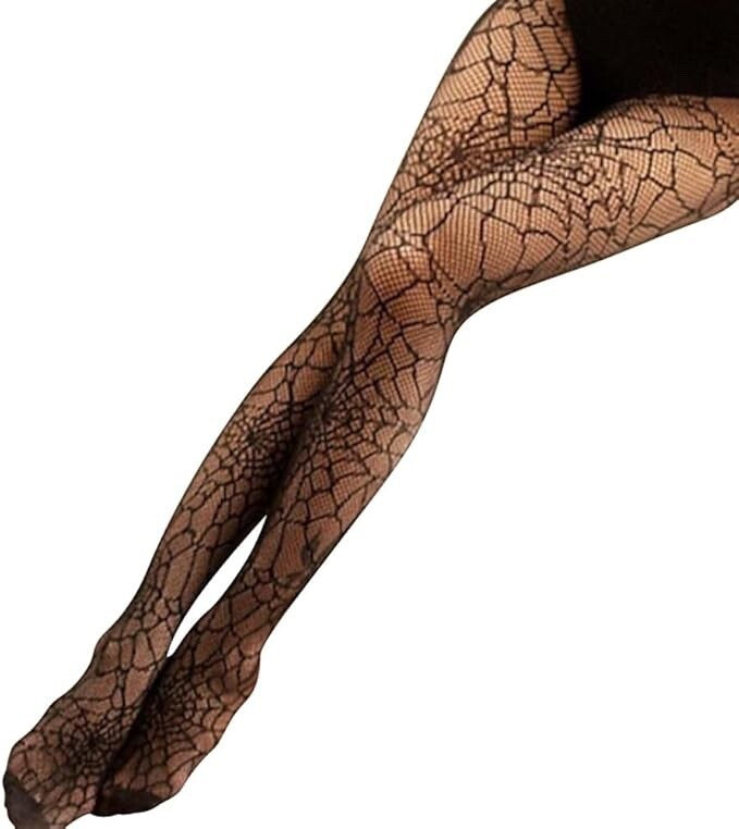 Ladies Sexy Lingerie Black Fishnet Tights Pantyhose Spider's Web Halloween