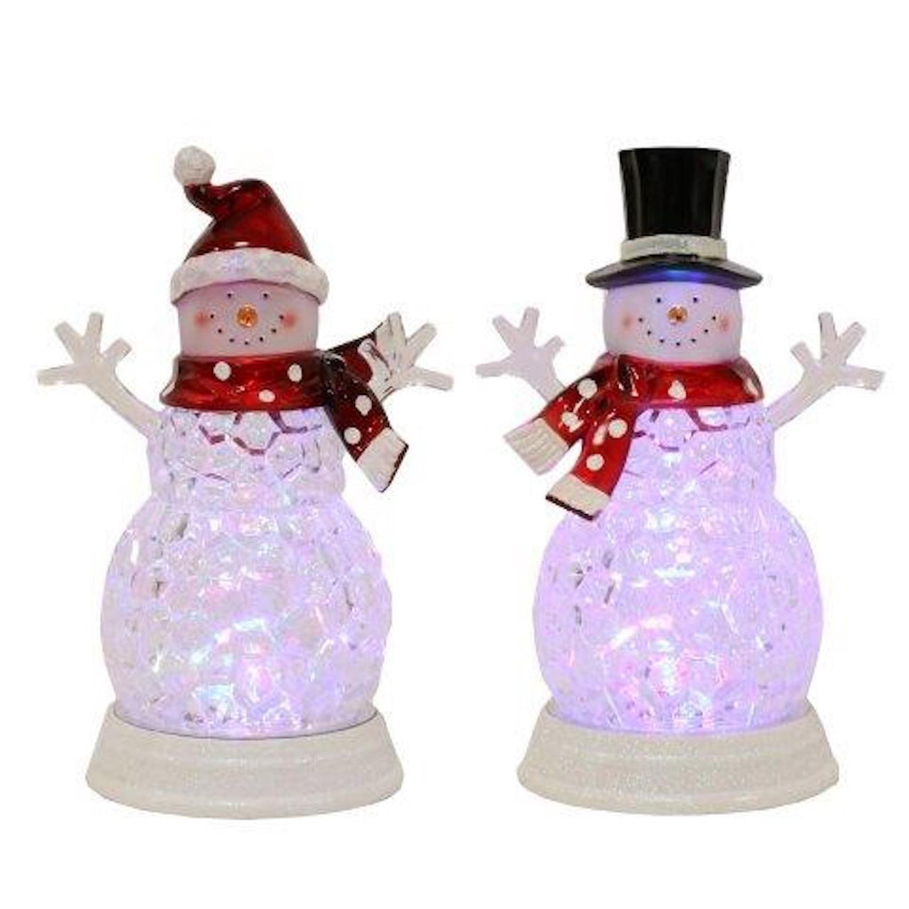 Choice of 2 Designs LED Christmas Light Up Snowman Night Light Lamp 30cm Tall