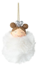 Choice Pink or White Cute Christmas Tree Hanging Decoration Fluffy Fairy Baubles