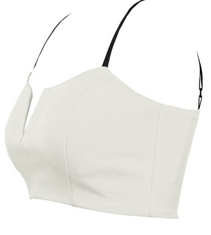Choice of 3 Colours Summer Beach Wear Crop Cropped Top Zip Back 12-14