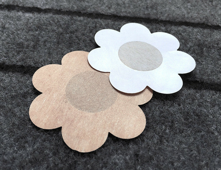 Choice of 3 Designs Disposable FabricAdhesive Breast Nipple Cover Nude